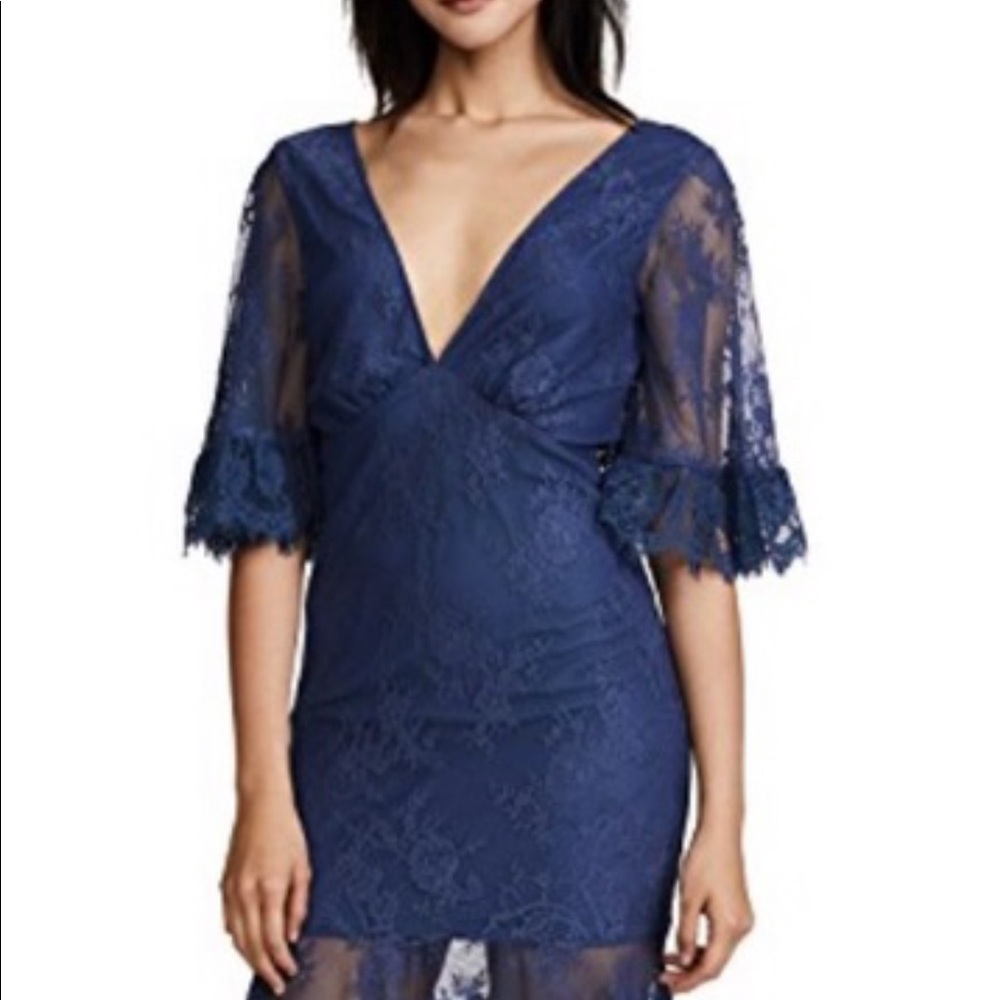 COPY - Blue lace midi dress